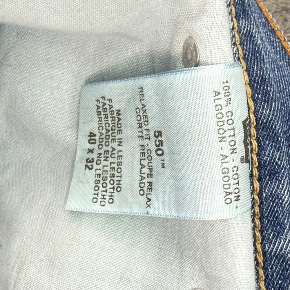 Levi's 550 Jeans Mens 40x32 Blue Relaxed Fit Denim Medium Wash Y2K Deadstock